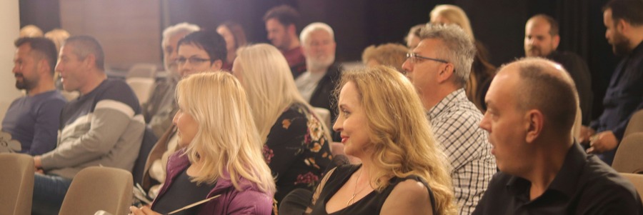 Bidders at a foreclosure auction